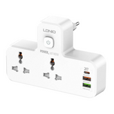 LDNIO SC2311 Power Strip with 2 AC Outlets, 2USB, USB-C, 2500W - CompuMe